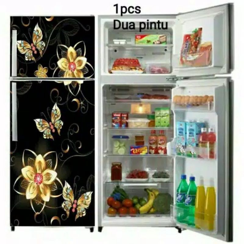 Stiker kulkas 2 pintu