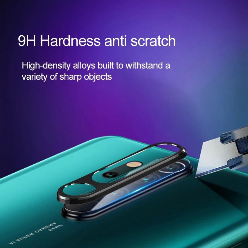 2in1 Ring Camera Lensa Xiaomi Redmi Note 8 / 8 Pro - Anti Gores Kaca Metal Kamera Belakang Premium