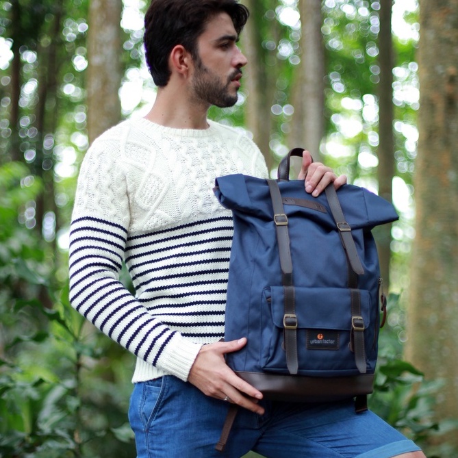 JAM SESSION NAVY |ManNeedMe x URBAN| Tas Ransel Punggung Pria Wanita Tas Backpack ORIGINAL