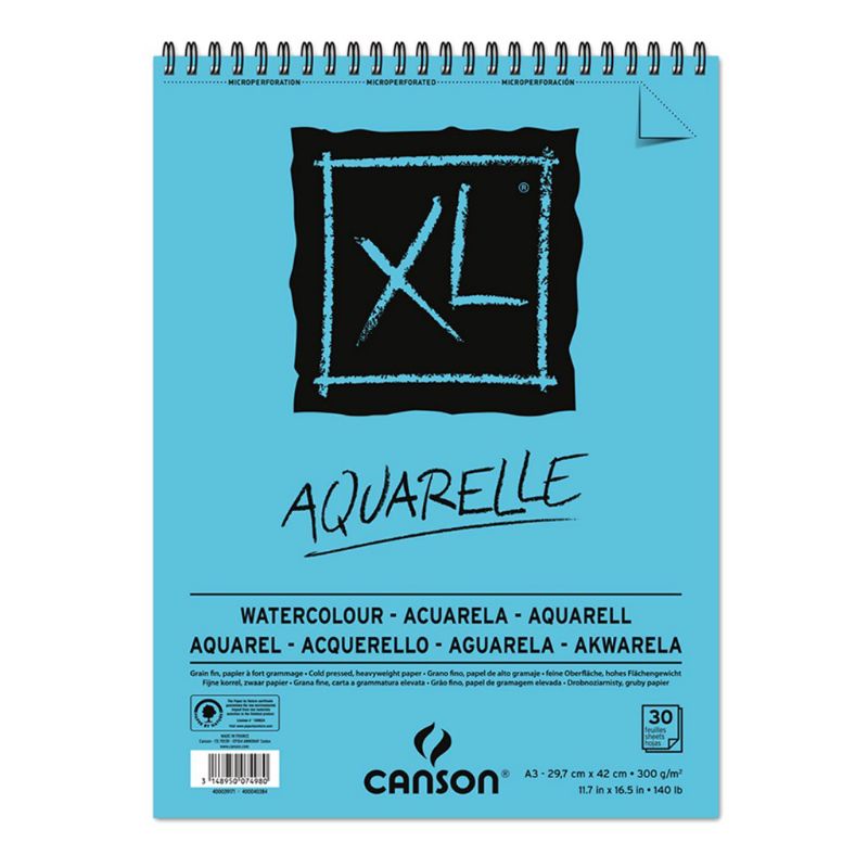 

Canson XL Aquarelle A3 Cold Pressed Watercolour Paper