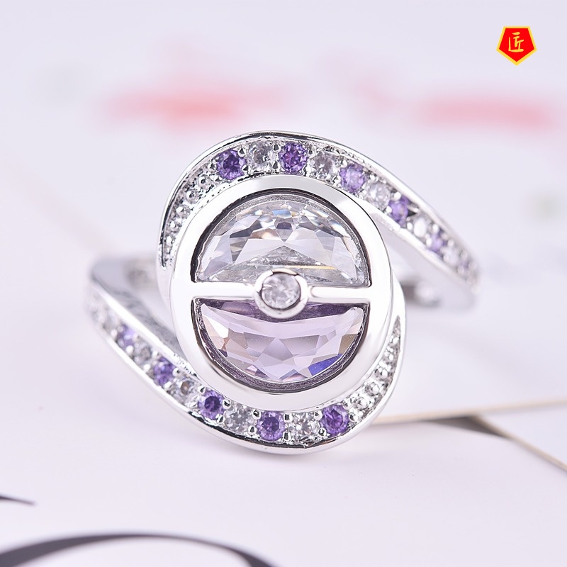 [Ready Stock] Creative 925 Silver Diamond Ring Fashion Personality