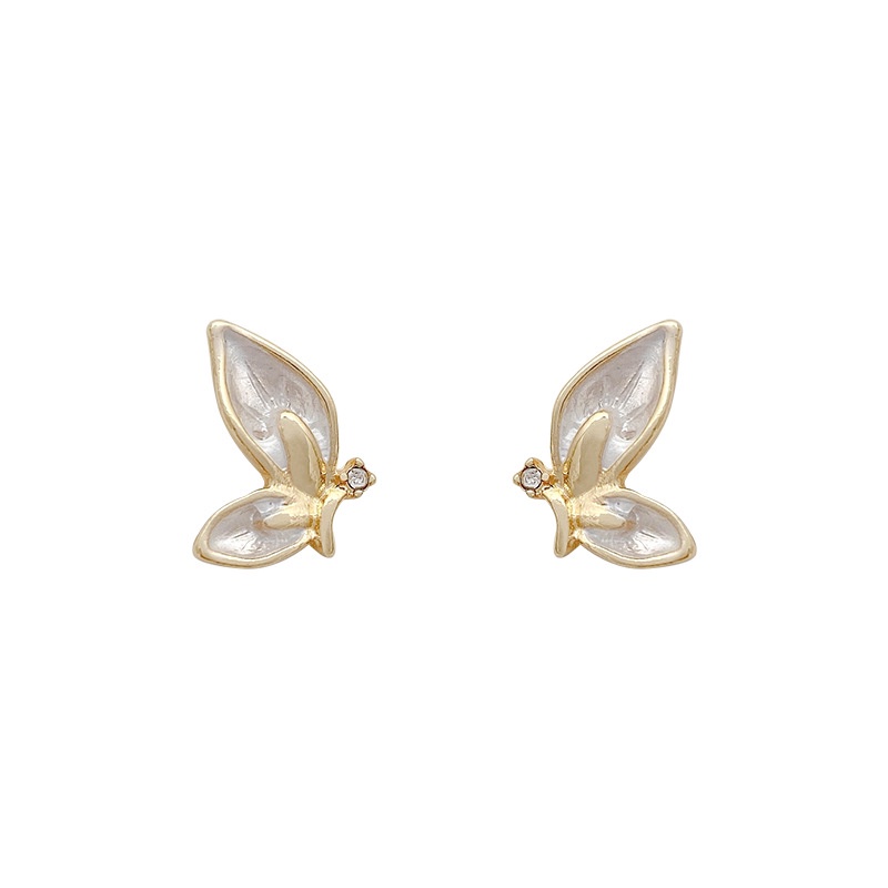 Anting Stud Desain Kupu-Kupu Bahan 925 silver needle
