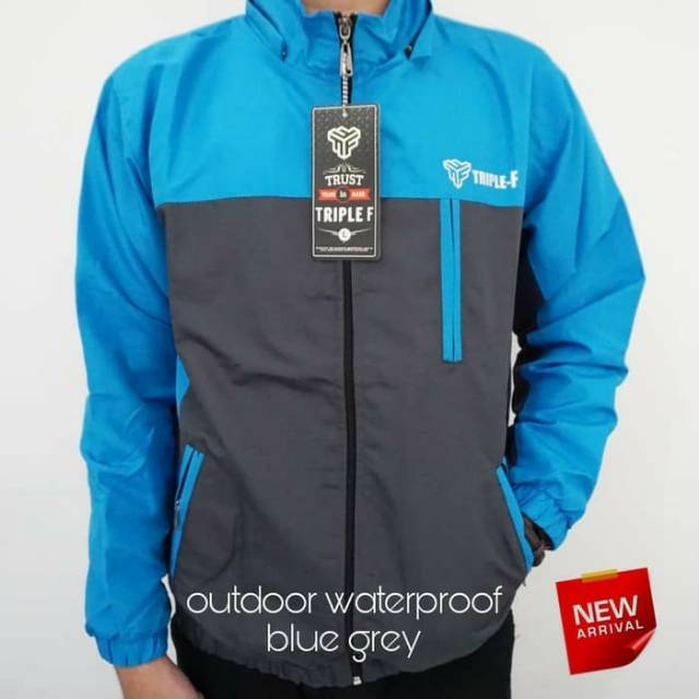 JAKET WATERPROOF JUMBO XXL XL L HOODIE BISA LEPAS / JAKET PRIA ANTI AIR JUMBO