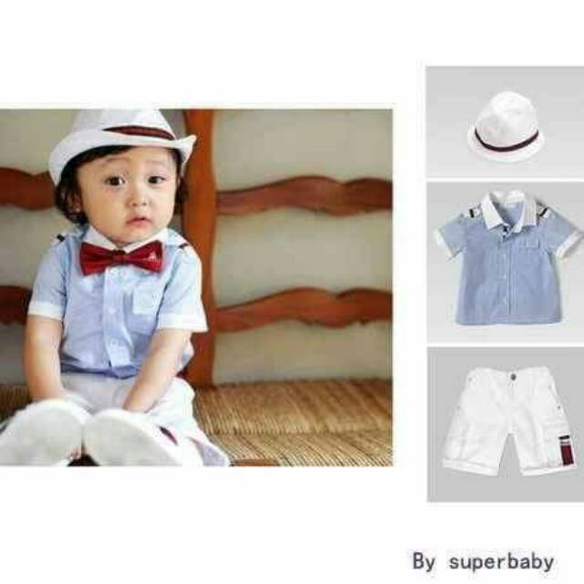 Stelan Anak Gucci 3in1 blue white