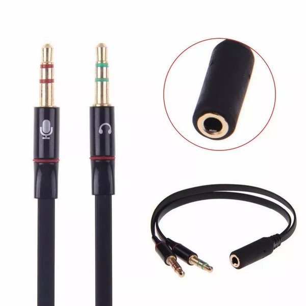 Kabel Splitter Audio Jack 3.5mm Female Ke Dual Male Ekstensi Ponsel PC