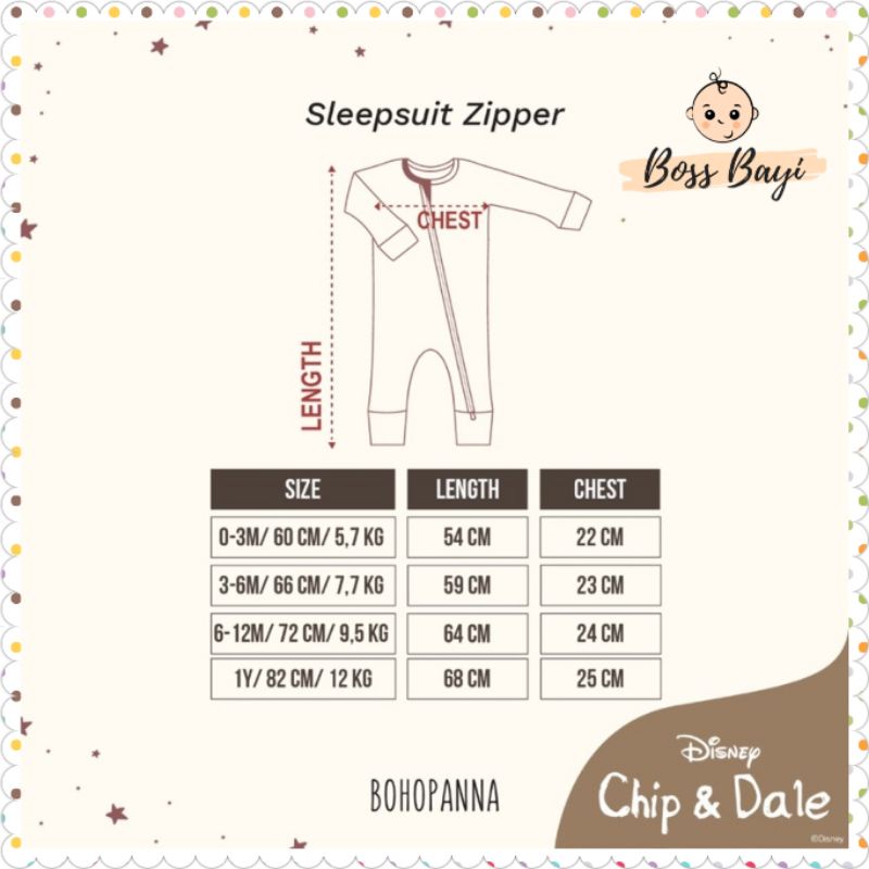 BOHOPANNA - Sleepsuit Disney / Jumper Panjang Bayi