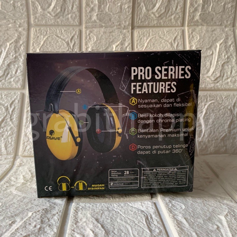 EARMUFF PRO SAFETY SERIES // PENUTUP TELINGA 28dB - GOSAVE