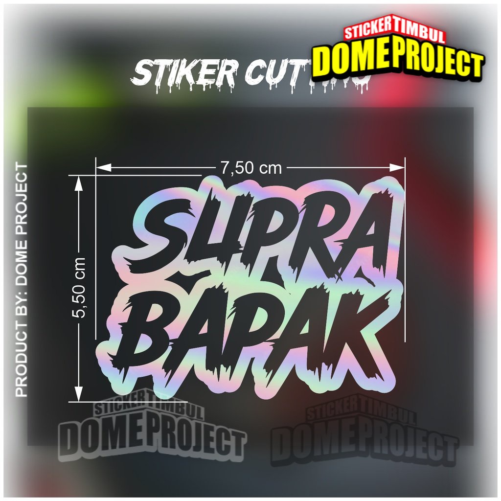 Stiker Supra Bapak Stiker Motor Cutting 3 Varian Warna