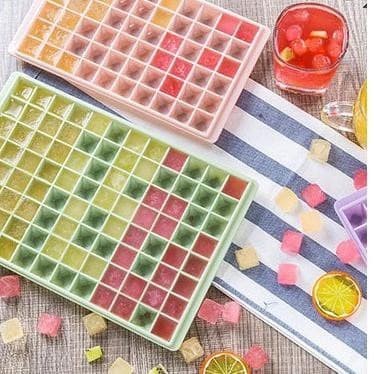 Cetakan es batu Kotak 96 grid ice tray cube puding coklat buah fruits dapur alat masak kitchen mold