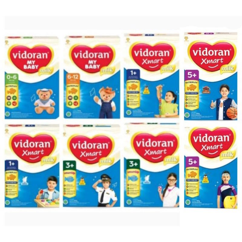 [PROMO]Susu Vidoran Xmart 1+ 3+ 5+ My Baby 0-6 Madu/Vanila/Coklat 125gr/350gr/725gr/950gr