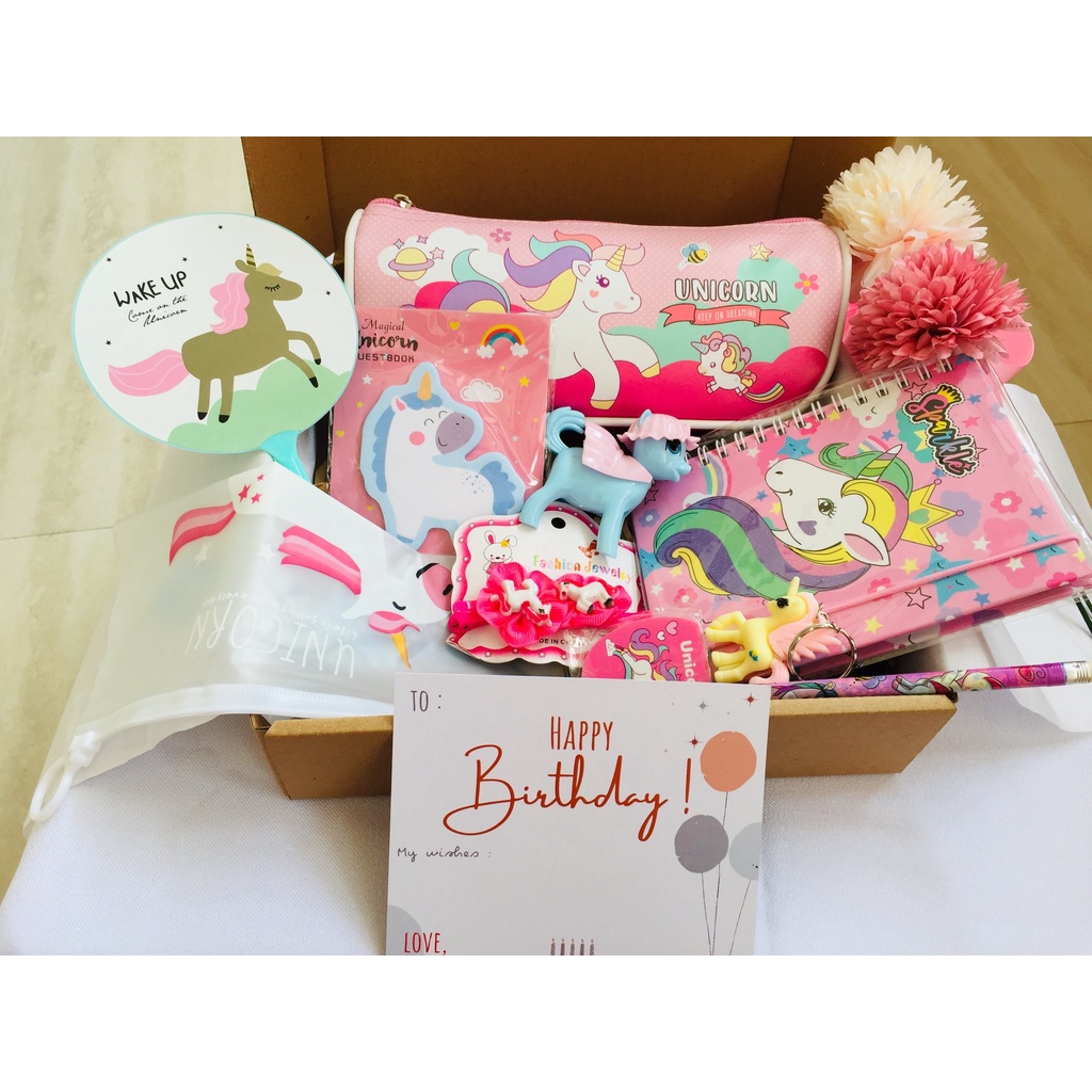 (HADIAHKUU.ID) NEW KADO UNICORN LENGKAP/ KADO ULTAH / KADO ANAK LUCU/ SOUVENIR UNICORN/ GIFT BOX/ HA