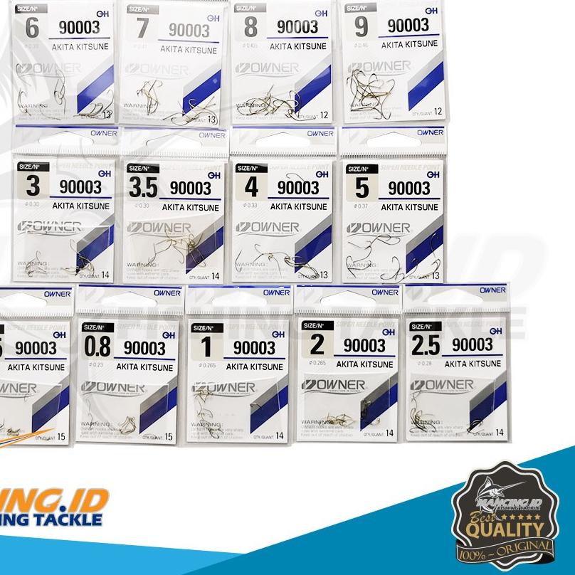 ❋ Owner Akita Kitsune 90003 Hook Mata Kail Pancing Made in Japan ➼