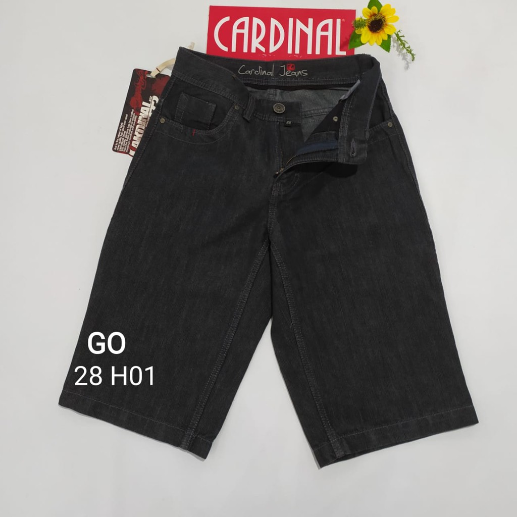 gof 28-CBV CARDINAL JEANS Celana Pria Celana Pendek Bermuda Casual Sobek Slimfit Reguler Fit Reguler