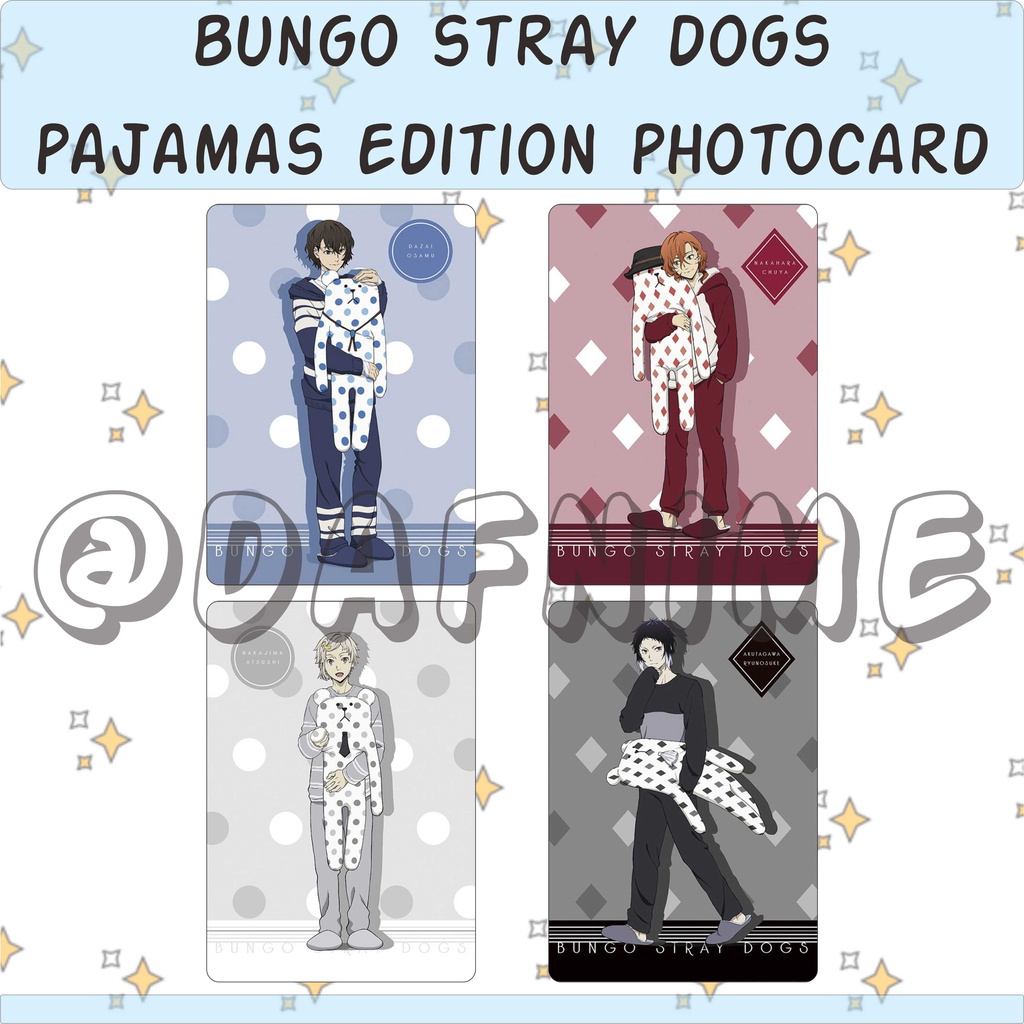 BUNGO STRAY DOGS PAJAMAS EDITION PHOTOCARD ANIME