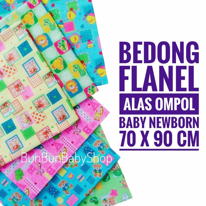 uk.70x90 cm Bedong Bayi Baru Lahir Premium Kahatex Gedong Flanel Perlengkapan Baby Newborn Peralatan