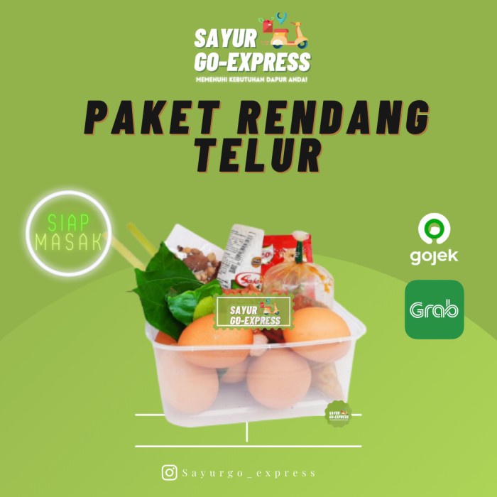 

Paket Siap Masak Rendang Telur 1/2kg 500gr 8pcs