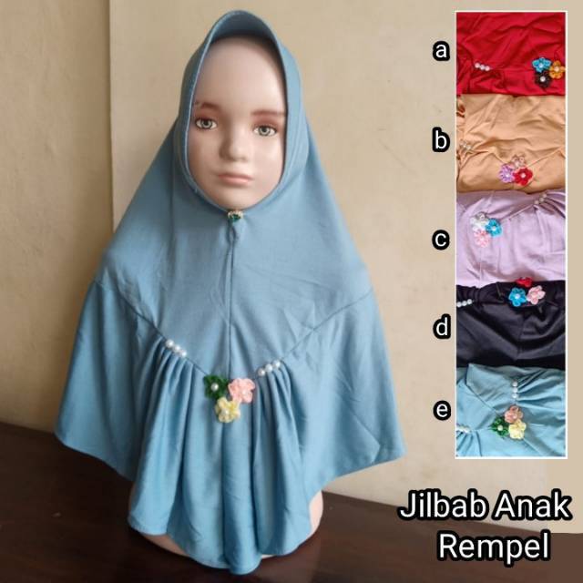 JILBAB ANAK/KERUDUNG NGAJI SEKOLAH/HIJAB KUDUNGAN ANAK PEREMPUAN/BERGO INSTAN