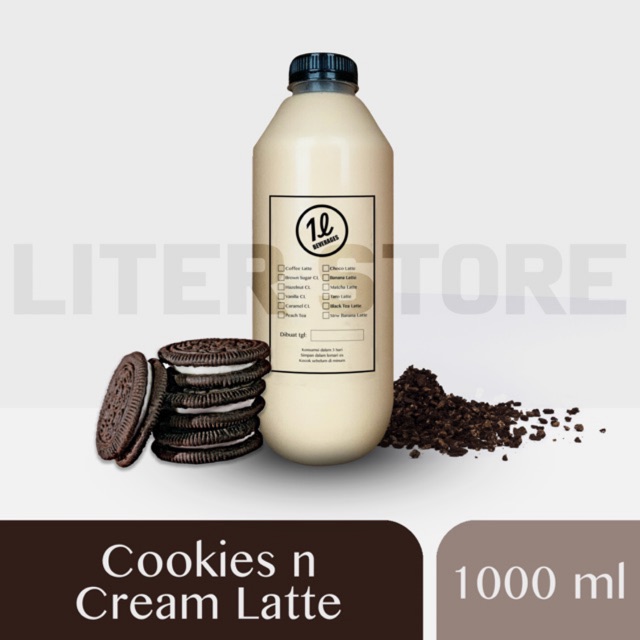 

Cookies N Cream Latte Botol (250ml/1000ml)