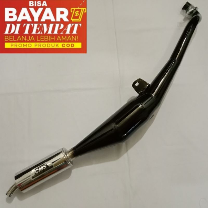 KNALPOT STANDAR RACING FIZR FORCE ONE TORNADO CRYSTAL SATRIA ALVA CMS BLACK DOFF