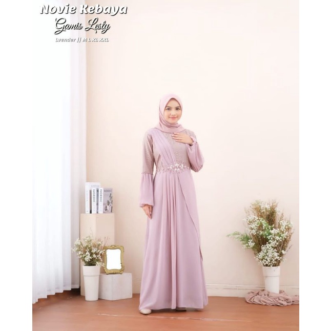 Kebaya Gamis Lesti NK / Gamis Pesta Mewah / Kebaya Seragam Bridesmaid / Dress Kondangan