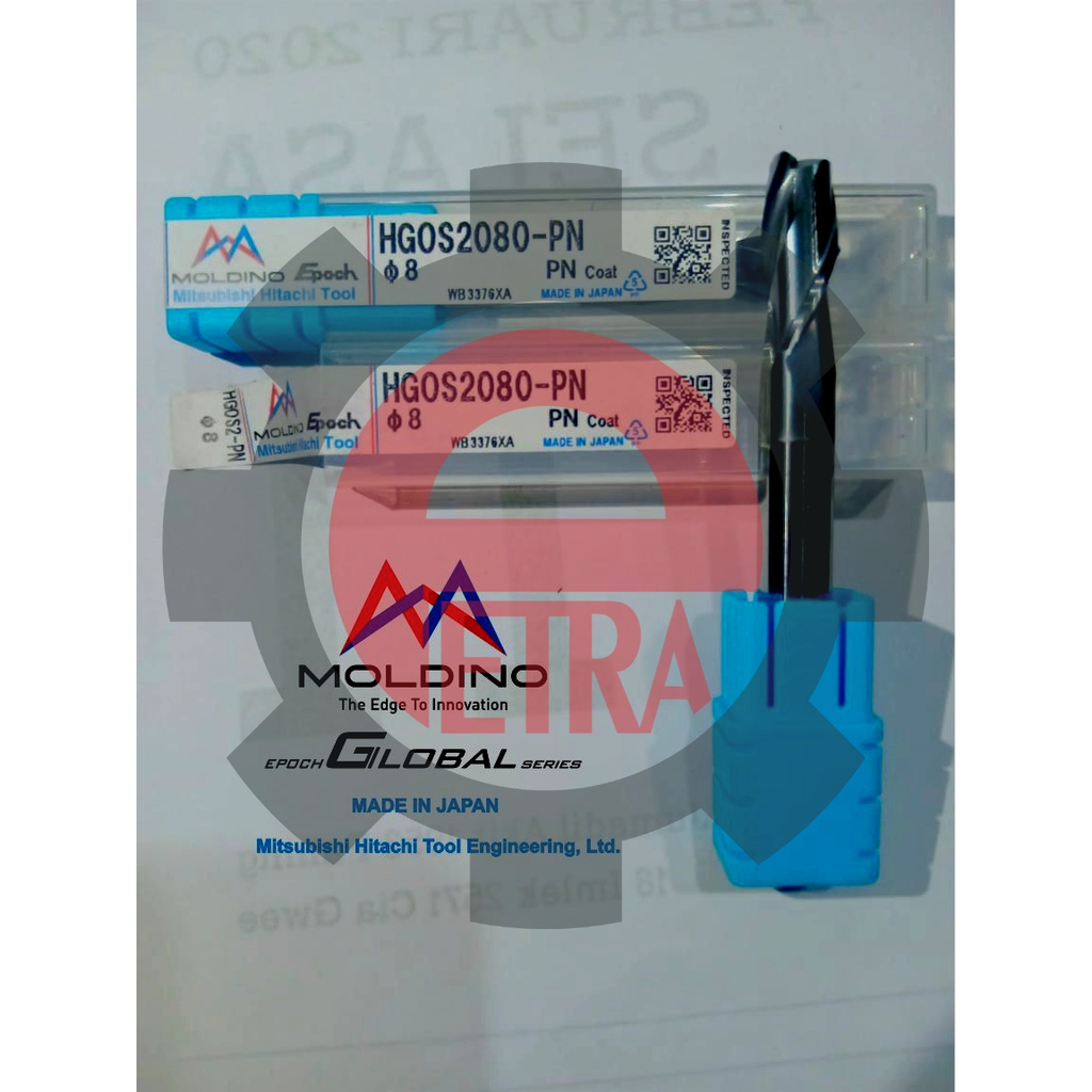 

ENDMILL 2 FLUTE 8 MM Moldino Jepang PN Coating Cutter Carbide Router