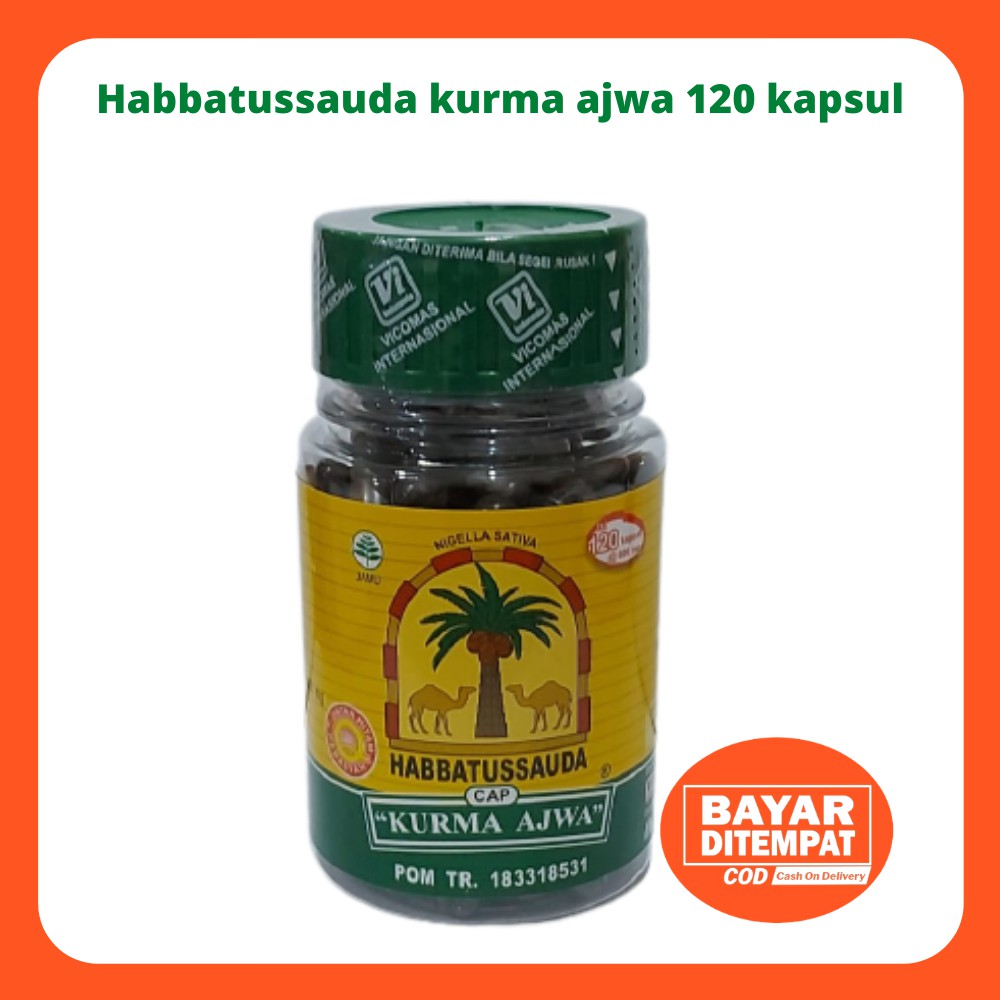 

Habbatussauda Cap Kurma Ajwa 120 kapsul Vicomas herbal daya tahan tubuh