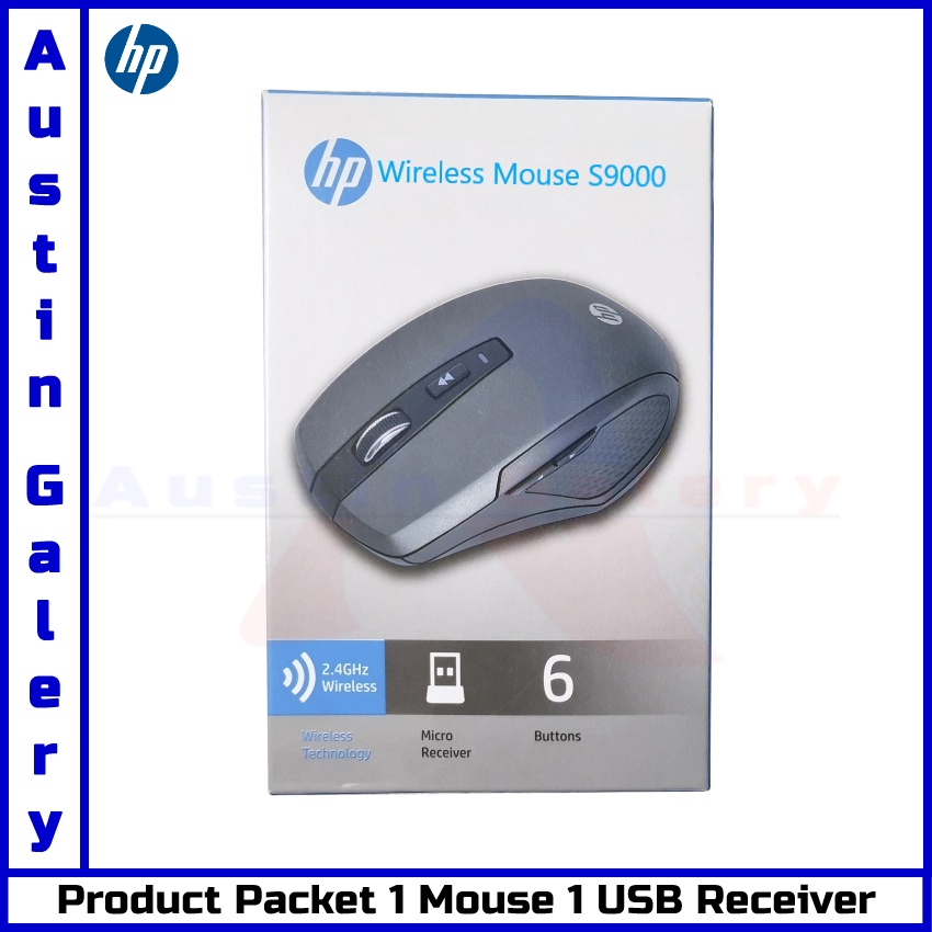 Mouse Wireless HP S9000 1600DPI Mouse Wireless 2.4G Untuk PC Laptop Komputer