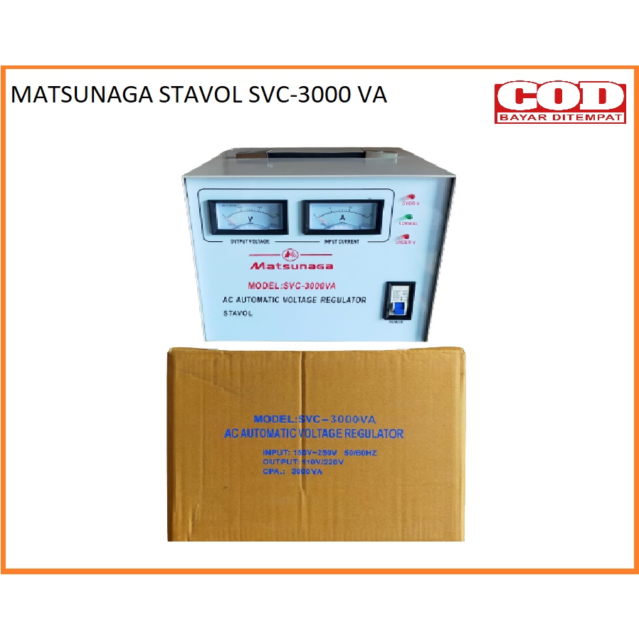 stabilizer Matsunaga 3000w stavol SCV  3000 watt penyatabil listrik