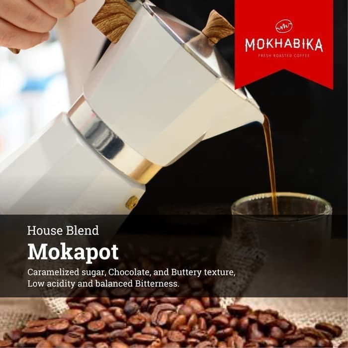 

Jual Mokhabika Specialty Mokapot Coffee House Blend 200 Gr