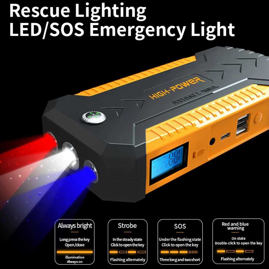 POWER BANK JUMPER MOBIL AKI POWERBANK PORTABLE 600A JUMPER AKI MOBIL 88000MAH PORTABLE POWERBANK ORI