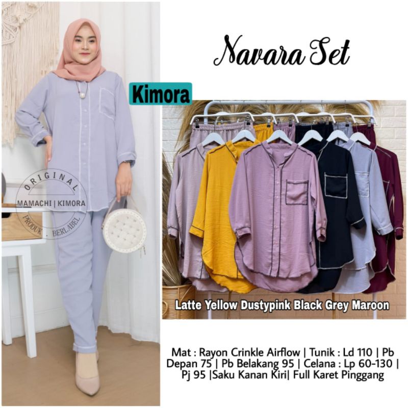 NAVARA SET ,setelan muslim original by Kimora