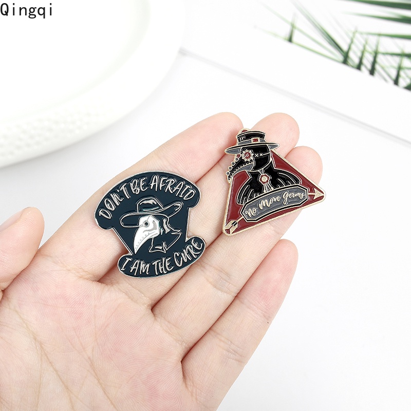 Bros Pin Enamel Desain Plague Doctor Gaya Punk Untuk Hadiah Teman