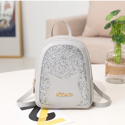 Tas multifungsi Wanita Mewah Baru Tas Wanita Tas Desainer Busana Gadis Tas Bahu Kasual All-Match Berpayet Kucing Siswa