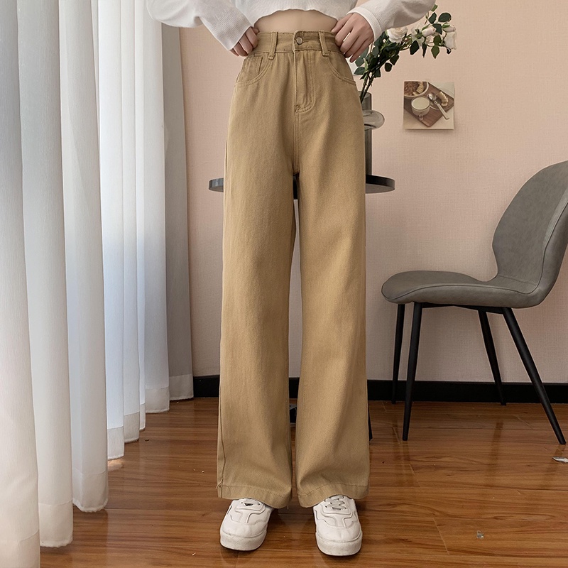 ✅COD Korean style straight leg  loose khaki jeans