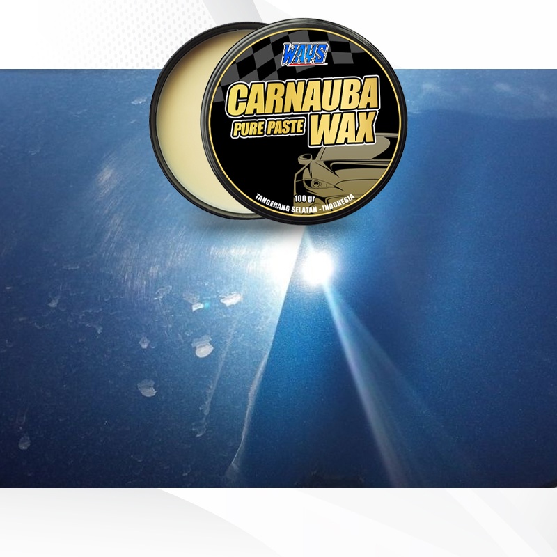 WAYS Carnauba Wax Poles Pengkilap Body Mobil Motor Super Glossy Pure Paste Coating - FREE Sponge