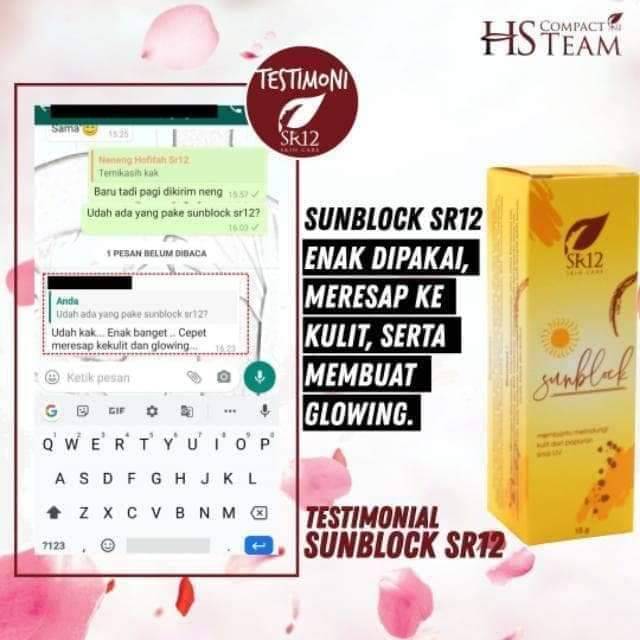 SUNBLOCK SR12 / SUNSCREEN SR12 SPF 30++