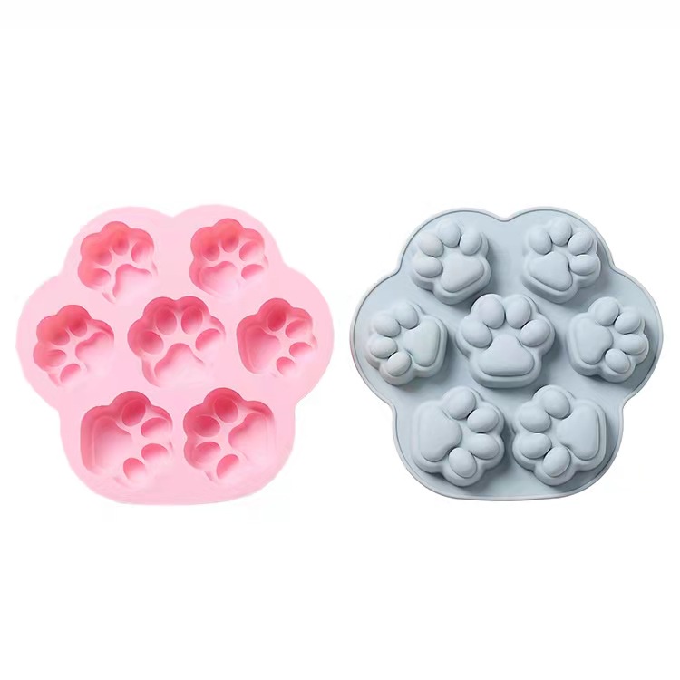 Cetakan Silicone Silikon Puding Coklat Cake Es Motif Doggy Paw W/Mix