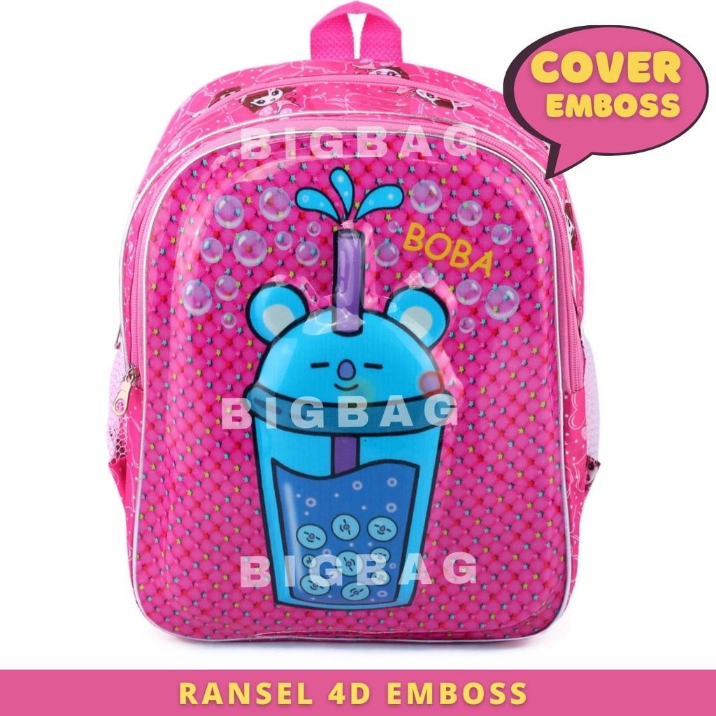 PTS - Tas Ransel Anak Sekolah - RANSEL TIMBUL EMBOSS TAS UNICORN - RANSEL BOBA DONAT RANSEL EMBOSS LED  - RANSEL BOBBA - TAS BOBA ANAK SEKOLAH - Tas Sekolah Anak - Tas Anak Sekolah Tas Anak SD Tas Anak TK Promo Diskon Termurah Terlaris Terbaru Best Seller