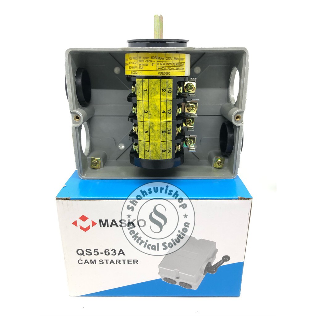 OHM SAKLAR CHANGE OVER SWITCH CAM STATER GZ MASKO 63A 63 A AMPER