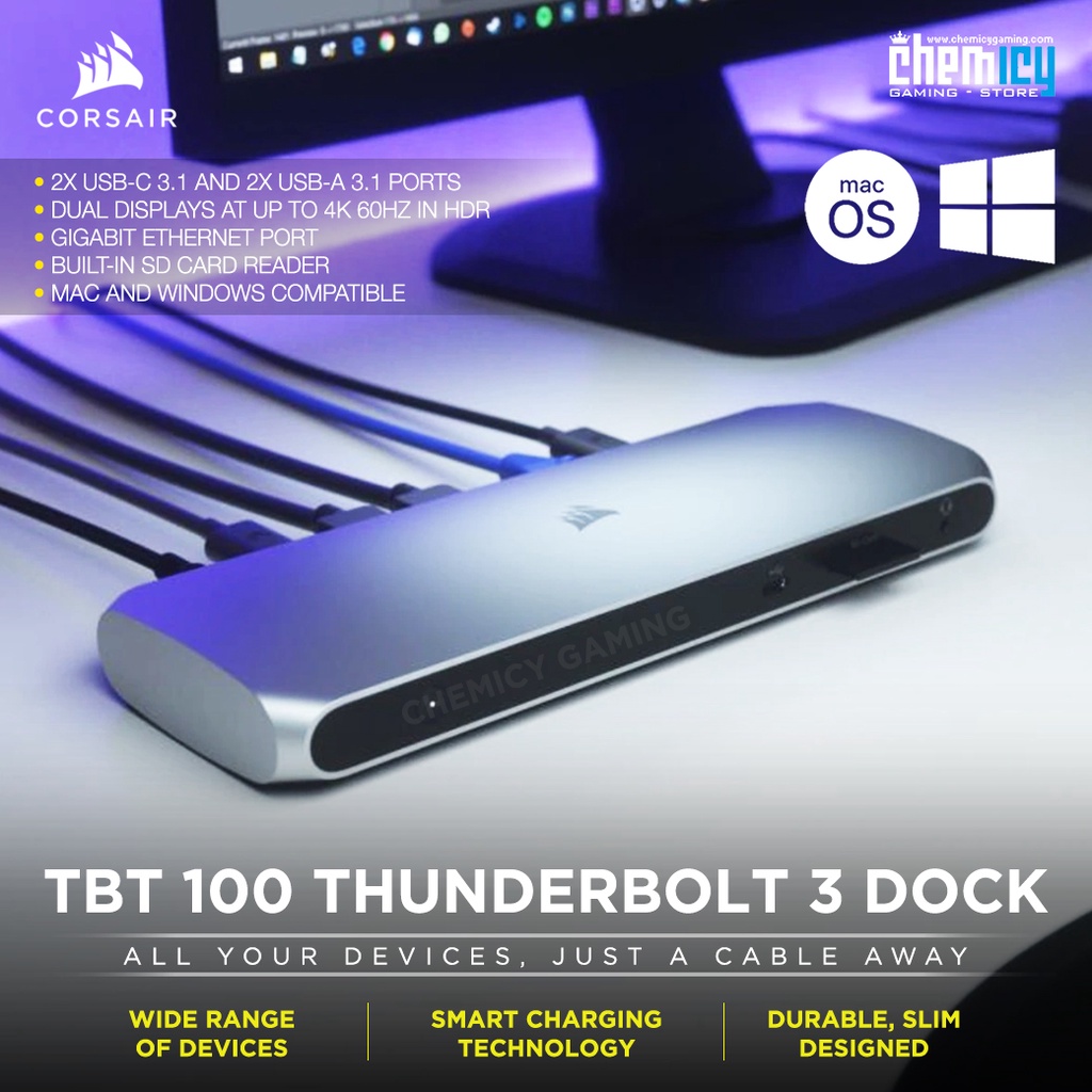 Corsair TBT100 / TBT-100 Thunderbolt 3 Dock