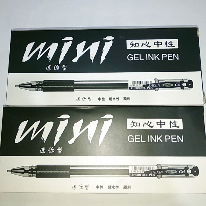 

Gel Ink Pen Mini / Pen Tinta Hitam / Pen Zhixin