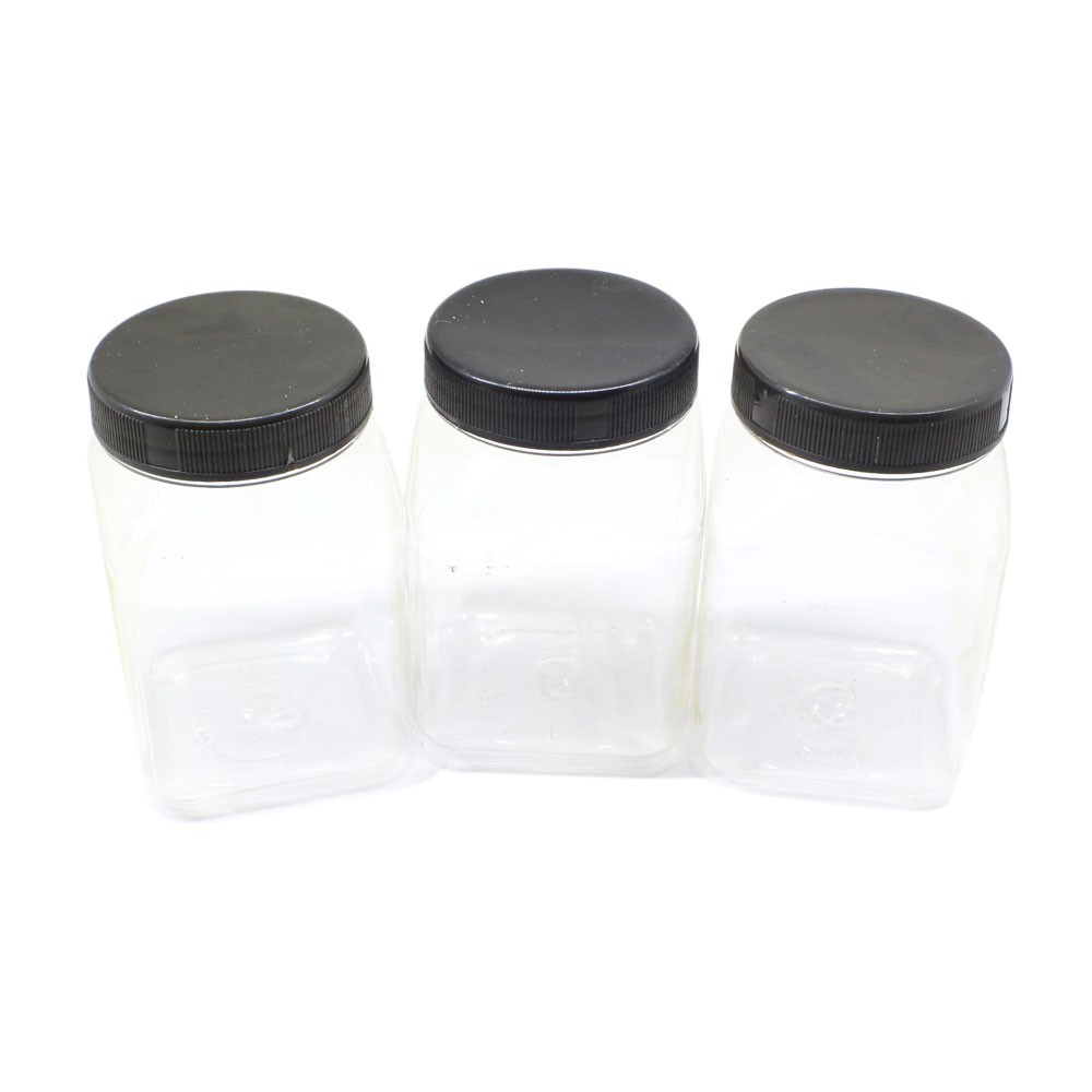 Botol Sambal Toples Sambal Plastik 120 ml Tutup Hitam - isi 1 pcs