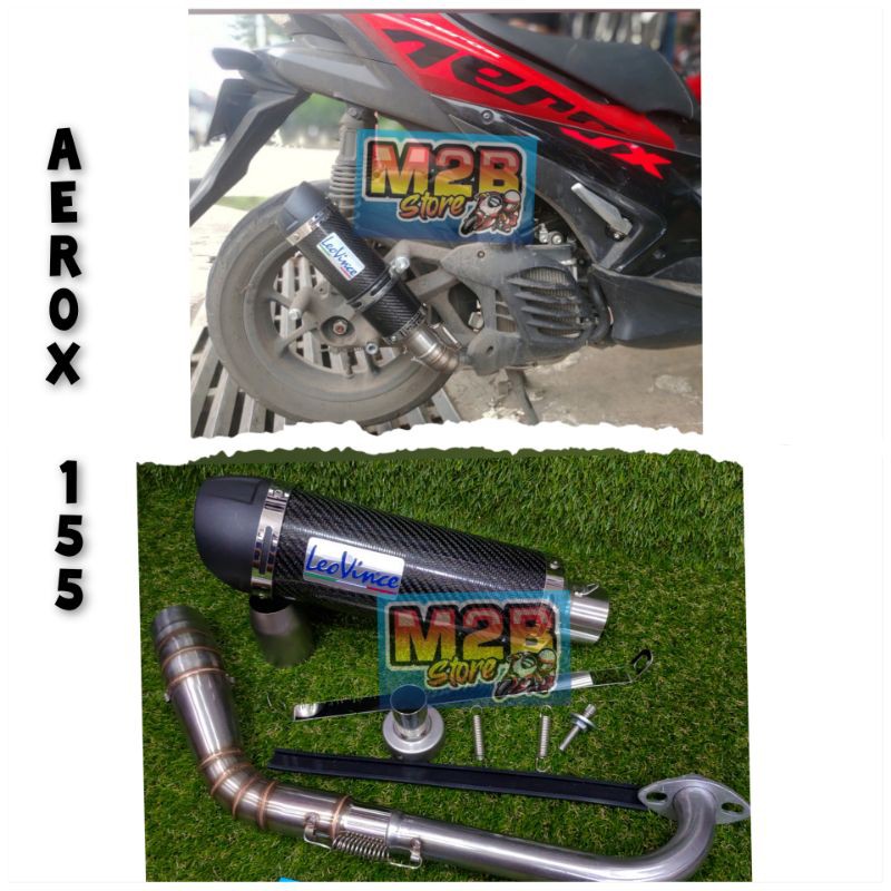 Full system knalpot Leovince Import Inlet 51 Yamaha Aerox 155