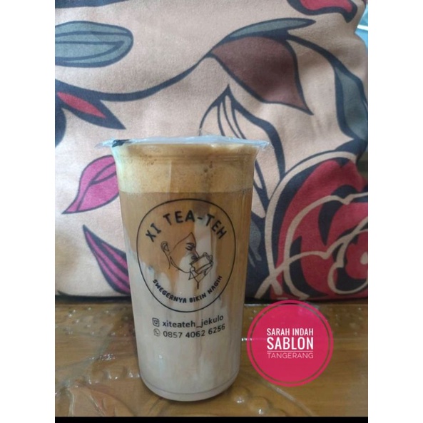 cetak sablon cup gelas 18 datar tebal 8gram