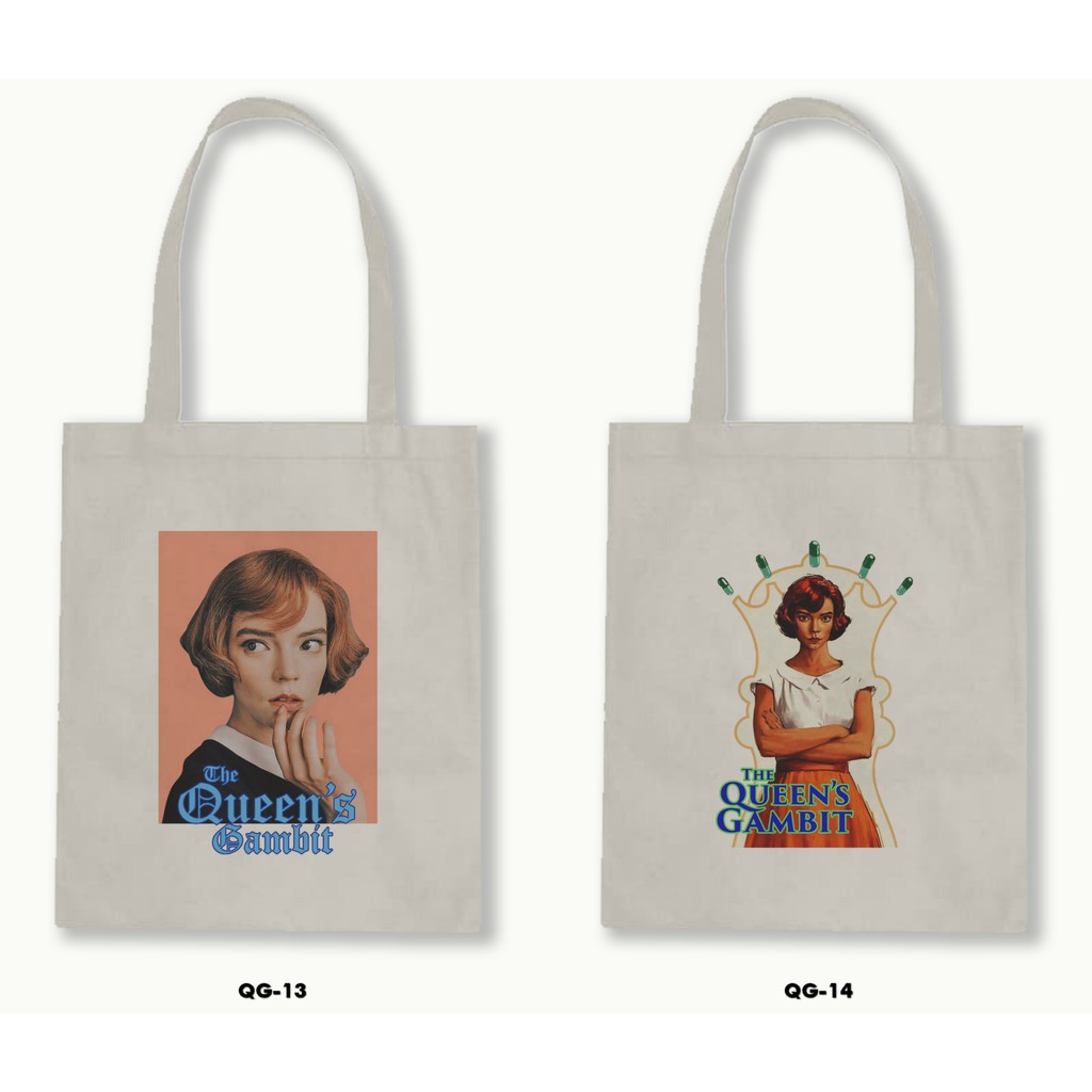 TOTE BAG BLACU - THE QUEEN'S GAMBIT .01