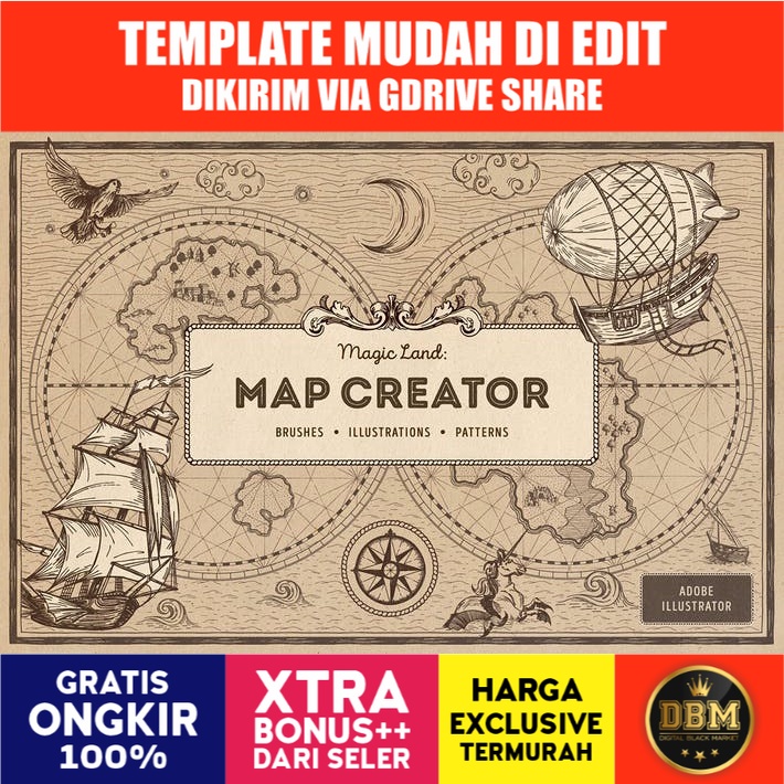 Magic Lands Vintage Map Creator