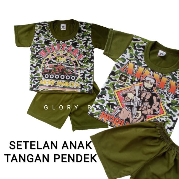 Setelan Anak Laki Laki Tangan Pendek | Pakaian Anak Motif