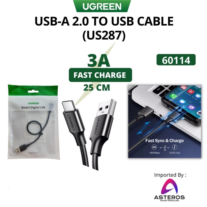 Kabel Powerbank PB Baseus TYPE C 23cm Fast Charging