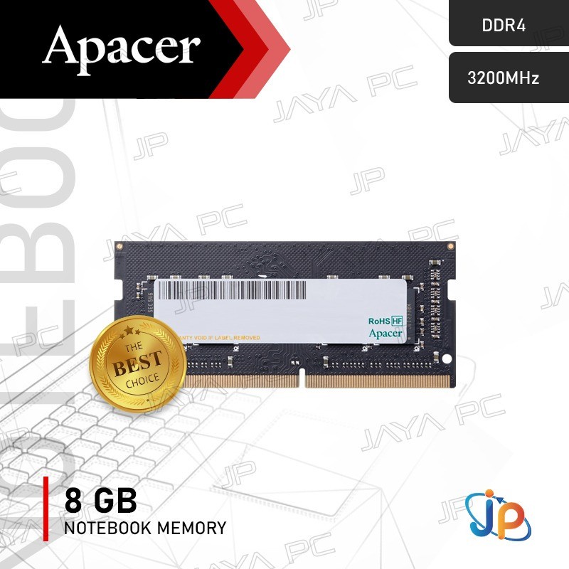 Memory Apacer Value Sodimm DDR4 PC25600 3200Mhz 8GB Ram