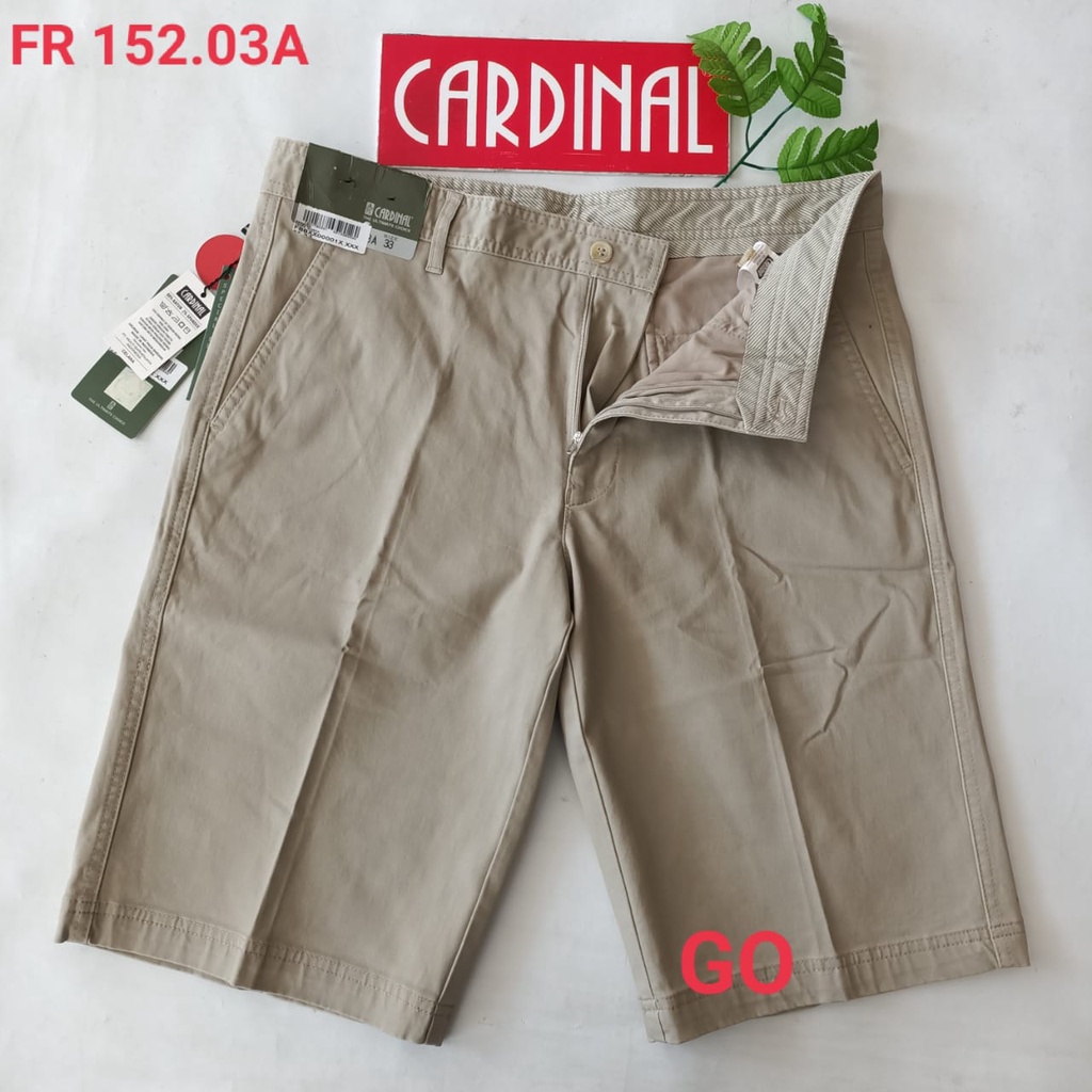 gof 34 CARDINAL FBBXX Celana Pendek Polos Stretch Kotak Motif Original Celana Santai Laki-Laki